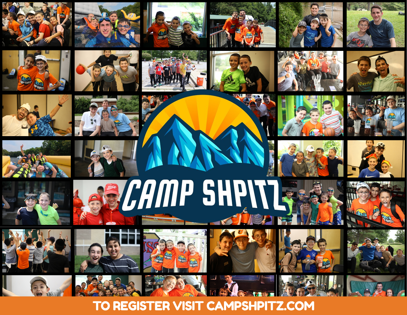 Camp Shpitz campers and staff enjoying summer together